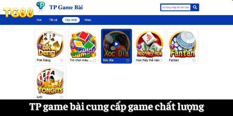 TP Game Bài - Tận Hưởng Sân Bạc Chất Lượng Tại TG88 2 TP game bài cung cấp game chất lượng