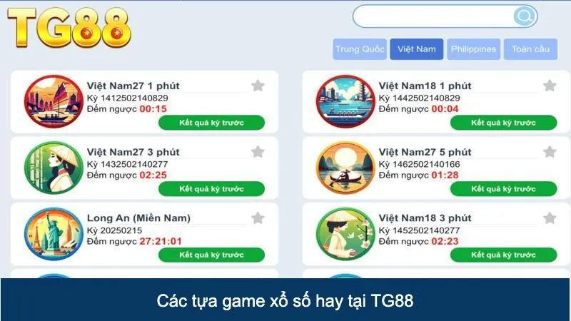 Đánh Đề Uy Tín An Toàn Cho Các Lô Thủ Tại Sảnh Xổ Số TG88 4 Các tựa game xổ số hay tại TG88