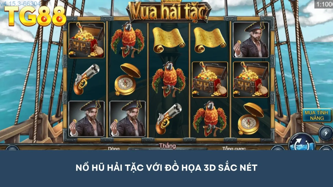 Nổ Hũ Hải Tặc tại TG88 được thiết kế với độ họa 3D sắc nét